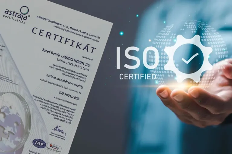 Z&iacute;skali sme certifik&aacute;t ISO 9001:2008